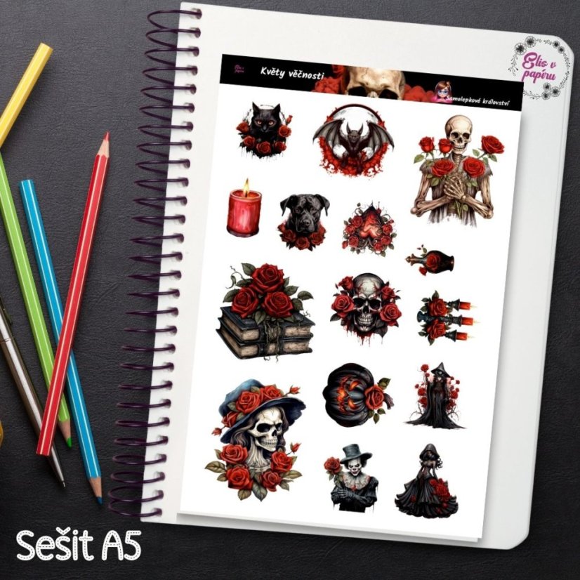 Květy věčnosti | Samolepky do diáře