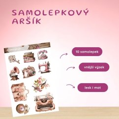 Růžová nostalgie | Samolepky do diáře