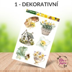 Březnový narcisový den | Měsíční samolepkové kity do diáře | 2025