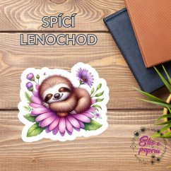 Spící lenochod | Maxi kusová samolepka pro diář i scrapbook