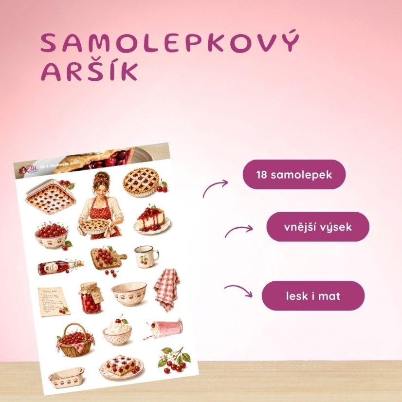 Vůně třešňového koláče |  Samolepky do diáře