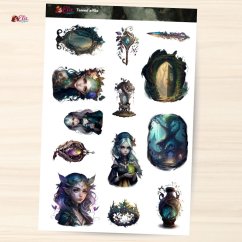 Temná elfka | Samolepky do diáře