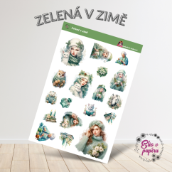 Zelená v zimě | Samolepky do diáře