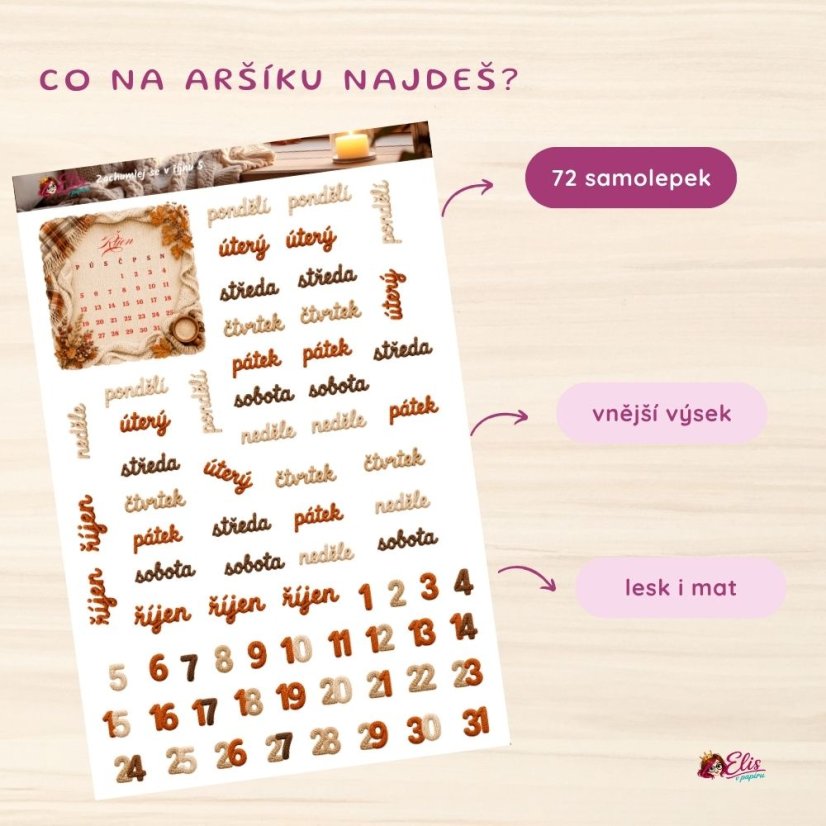 Zachumlej se v říjnu | Měsíční samolepkový kit | 2026