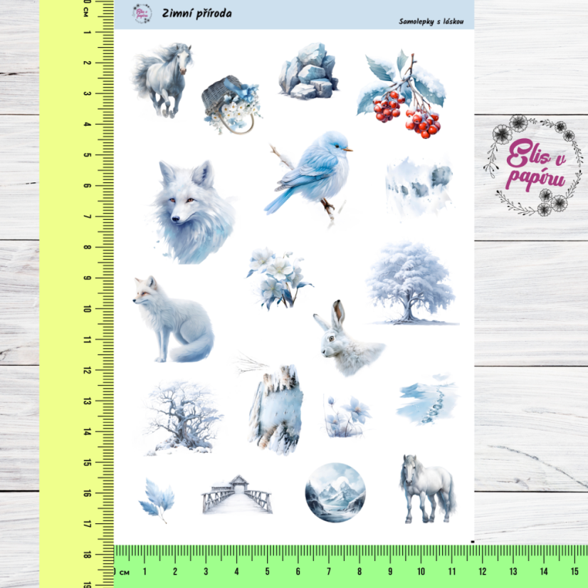 Zimní příroda | Samolepky do diáře