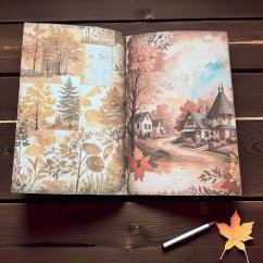 Vintage sešit Domov v podzimu