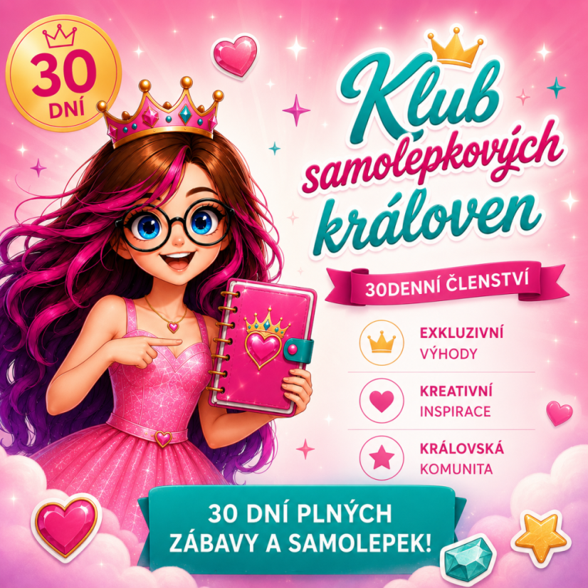 30denní členství v Klubu samolepkových královen bez balíčku