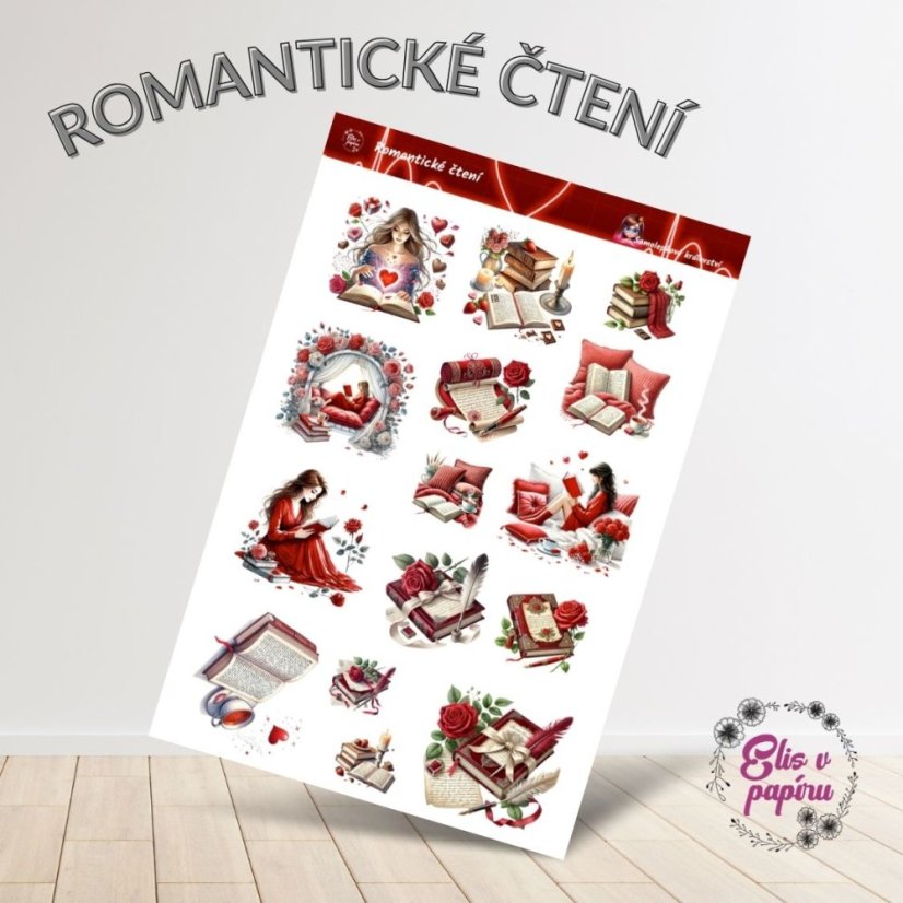 Romantické čtení | Samolepky do diáře