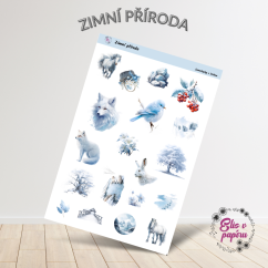 Zimní příroda | Samolepky do diáře