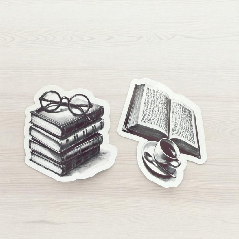 Literární nostalgie  |  Velké kusové samolepky pro diář i scrapbook