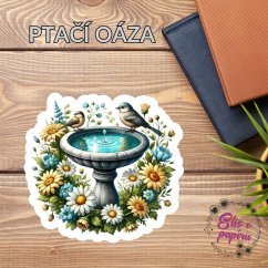 Ptačí oáza | Maxi kusová samolepka pro diář i scrapbook