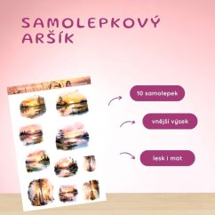 Západ slunce u řeky | Samolepky do diáře