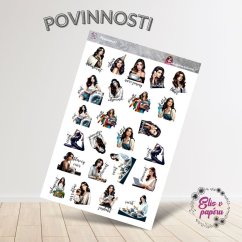 Povinnosti | Funkční samolepky do diáře