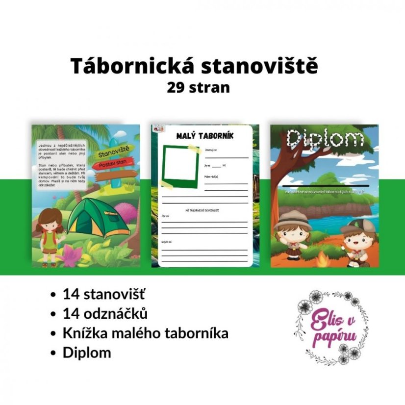 Na děti čeká 14 tábornických stanovišť, ve kterých si procvičí své tábornické dovednosti