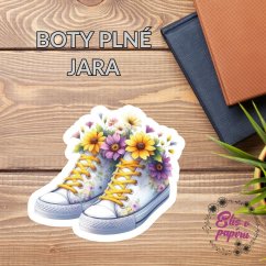 Boty plné jara | Maxi kusová samolepka pro diář i scrapbook