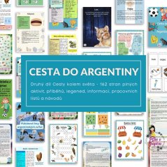Cesta do Argentiny - komplexní soubor pro děti, které je seznámí s Argentinou - pracovní listy, kvízy, tipy na aktivity s dětmi, stezky