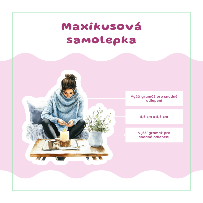 Lednový klid v duši | Měsíční samolepkový kit | 2026