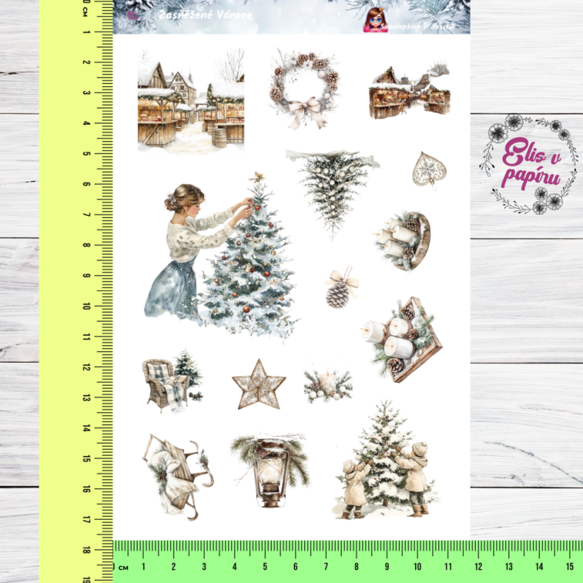 Zasněžené Vánoce | Samolepky do diáře