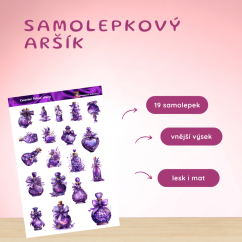 Kouzelné fialové elixíry | Samolepky do diáře