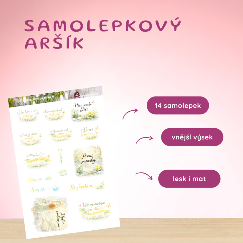 Březnové první paprsky | Měsíční samolepkový kit | 2026