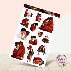 Láska v červené | Samolepky do diáře