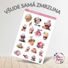 Samolepky plné zmrzlin od Elis v papíru Samolepky plné zmrzlin od Elis v papíru