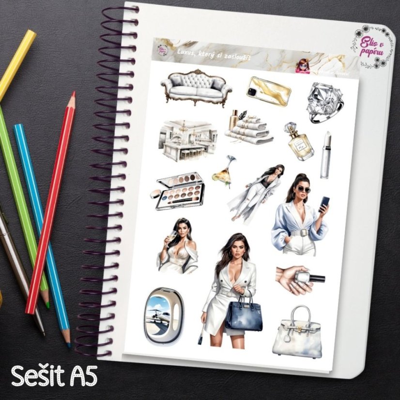 Luxus, který si zasloužíš | Samolepky do diáře