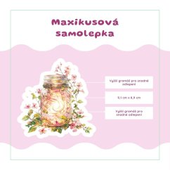 Když světlo rozkvete v růžových květech | Samolepka do diáře