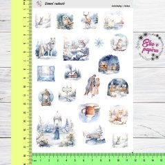 Diářové samolepky od Elis v papíru s motivem zimy