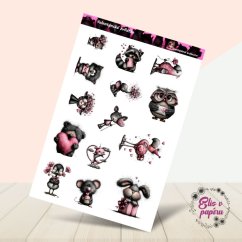 Valentýnská zvířátka | Samolepky do diáře | Limitka