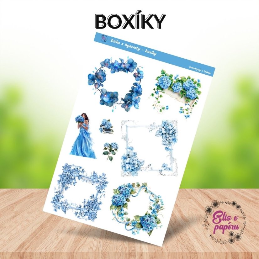 Dívka s hyacinty | Dekorativní samolepkový kit