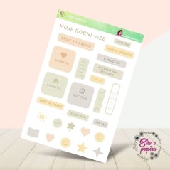 Moje roční vize | Samolepky do diáře