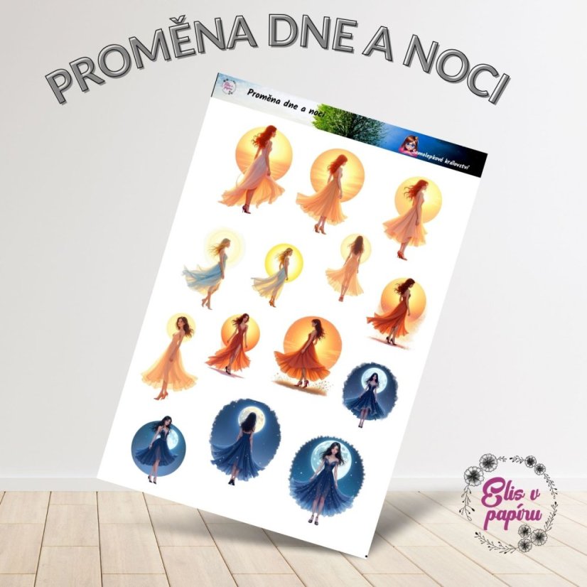 Proměna dne a noci | Samolepky do diáře