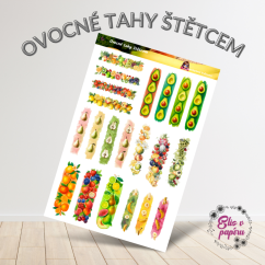 Ovocné tahy štětcem | Samolepky do diáře