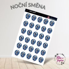 Noční směna | Samolepky do diáře