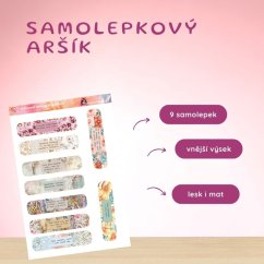 Květinové motivační náplasti | Samolepky do diáře