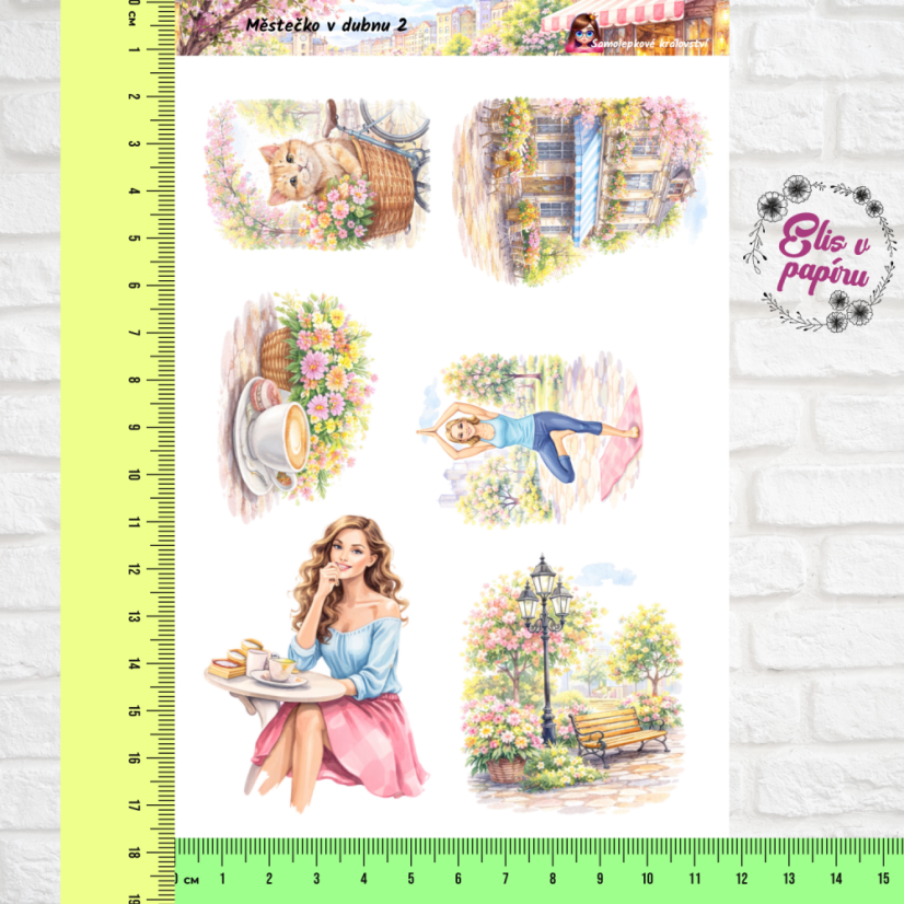Městečko v dubnu | Měsíční samolepkový kit | 2026