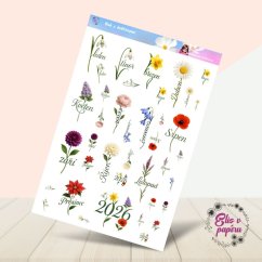 Rok s květinami | Samolepky do diáře | Limitka