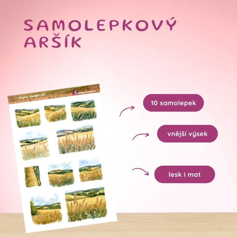 Krajina zlatých polí | Samolepky do diáře