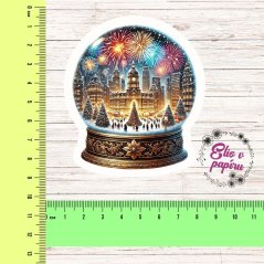 Sněžítko s ohňostrojem | Maxi kusová samolepka pro diář i scrapbook