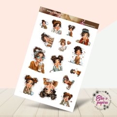 Holky s kávou | Samolepky do diáře