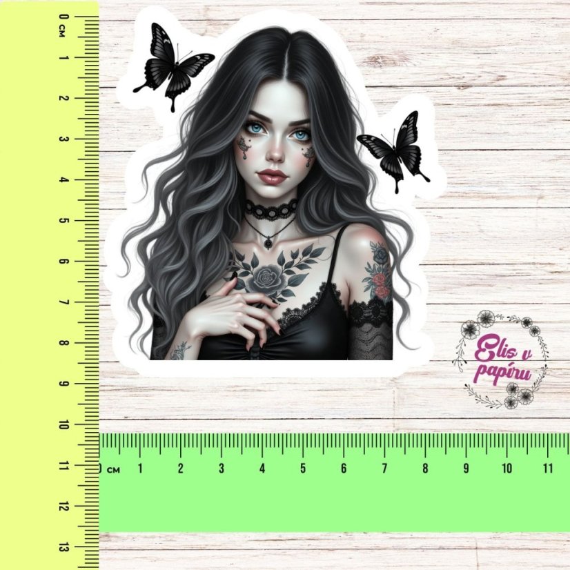 Gotická královna motýlů | Samolepky do diáře