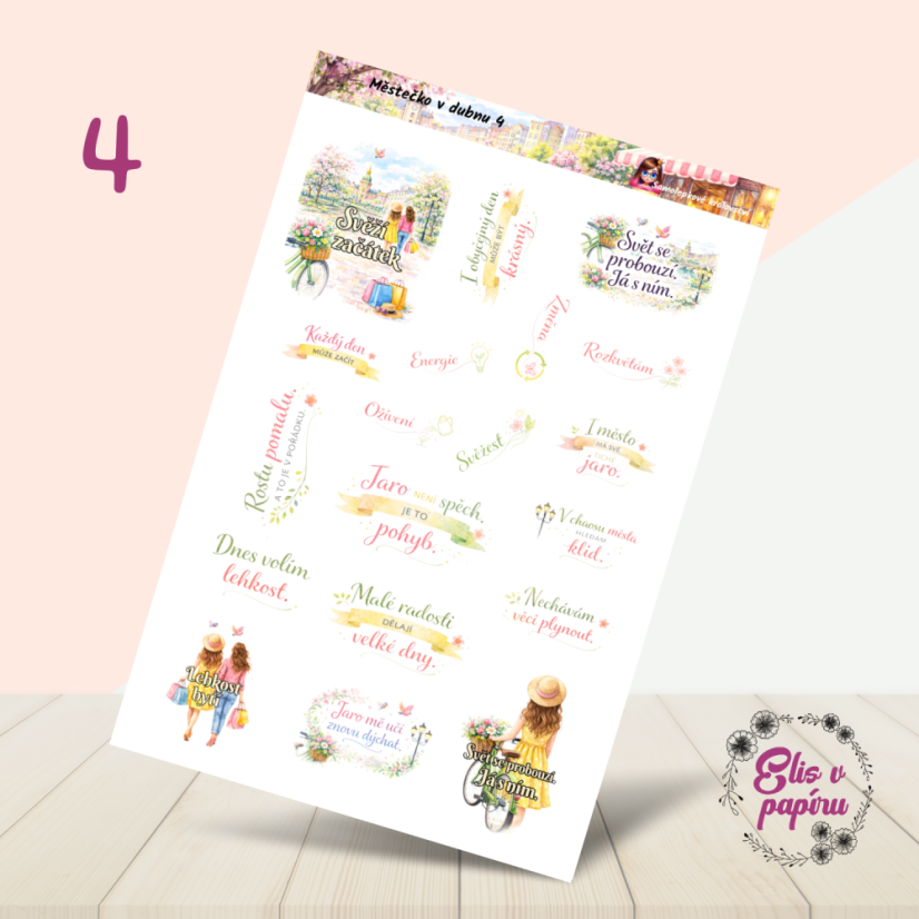 Městečko v dubnu | Měsíční samolepkový kit | 2026