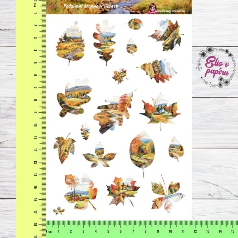 Podzimní krajina v listech | Samolepky do diáře