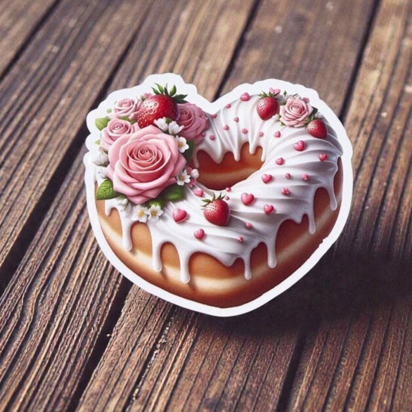 Valentýnský donut | Samolepky do diáře | Limitka