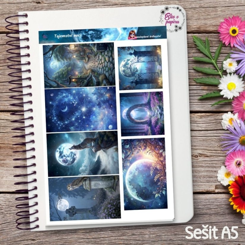 Tajemství noci | Samolepky do diáře - obrázkové boxy