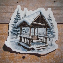 Houpačka pod sněhem | Samolepka do diáře