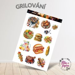 Grilování | Samolepky do diáře