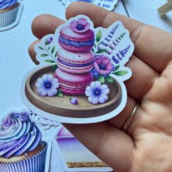 Levandulové pokušení | Velké kusové samolepky pro diář i scrapbook