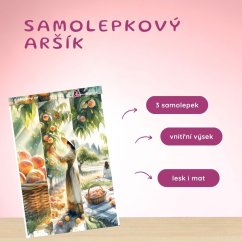 Broskvový sad | Samolepky do diáře - obrázkové pásky